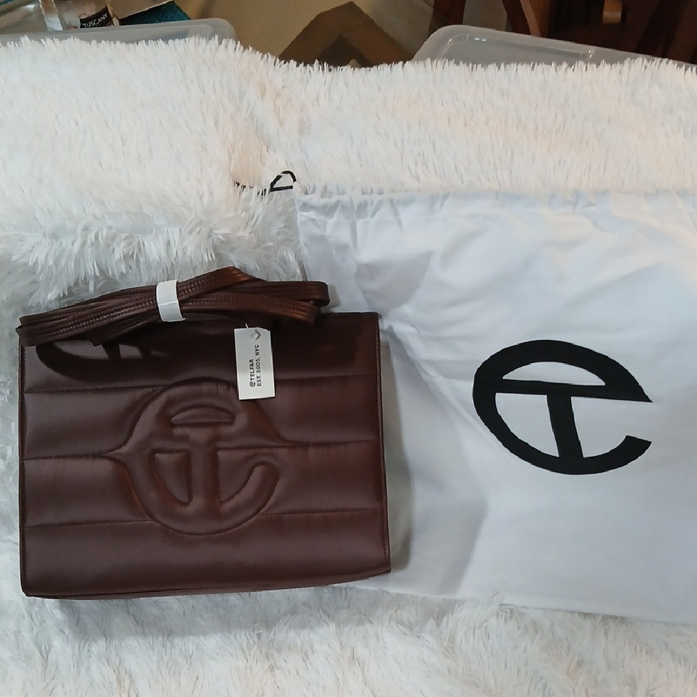 NWT Telfar Rich Brown Tote Bag MEDIUM #179 - Picture 2 of 3